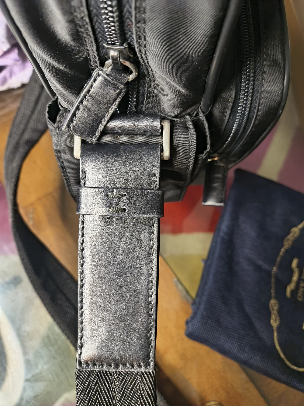 Prada Black Nylon Large Crossbody Messenger Bag Unisex Travel Shoulder Bag